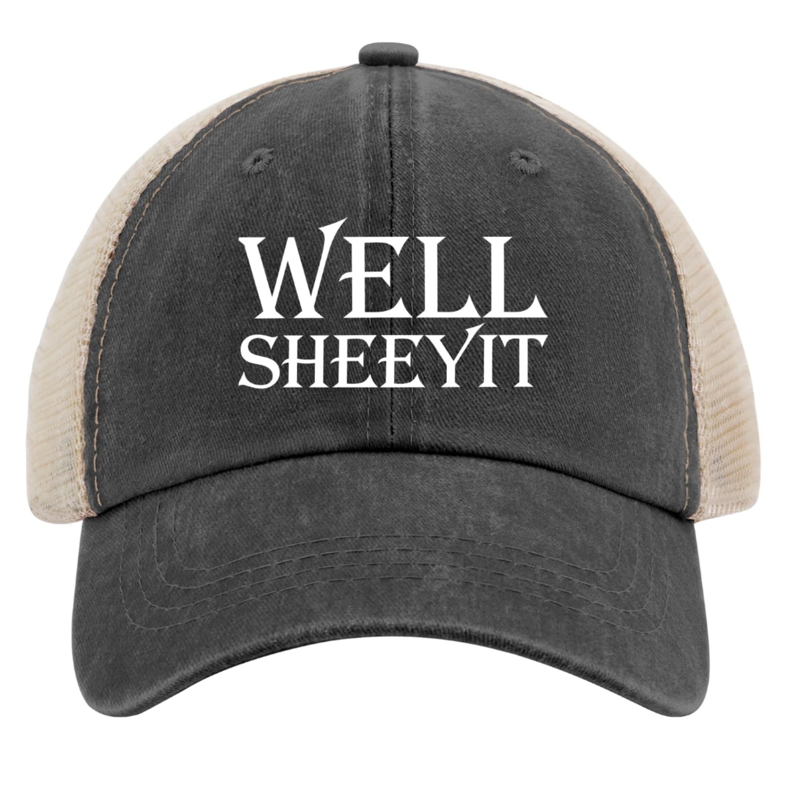 liabiliies Well Sheeyit Hat side view, lightweight denim for versatile style.