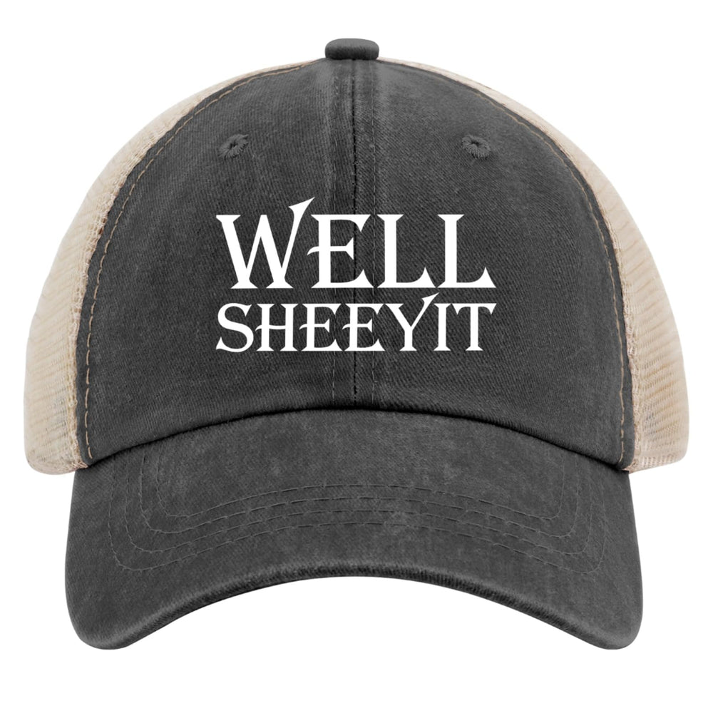 liabiliies Well Sheeyit Hat side view, lightweight denim for versatile style.