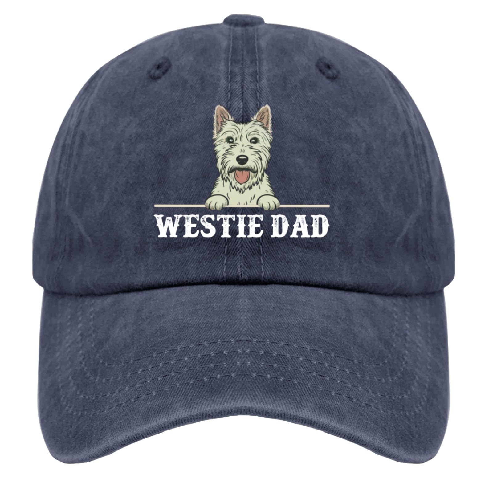 liabiliies Westie Dad Hat side view showing mesh panels for airflow.