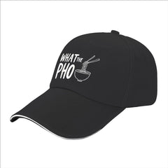 liabiliies What The Pho Hat back view shows adjustable strap for secure wear
