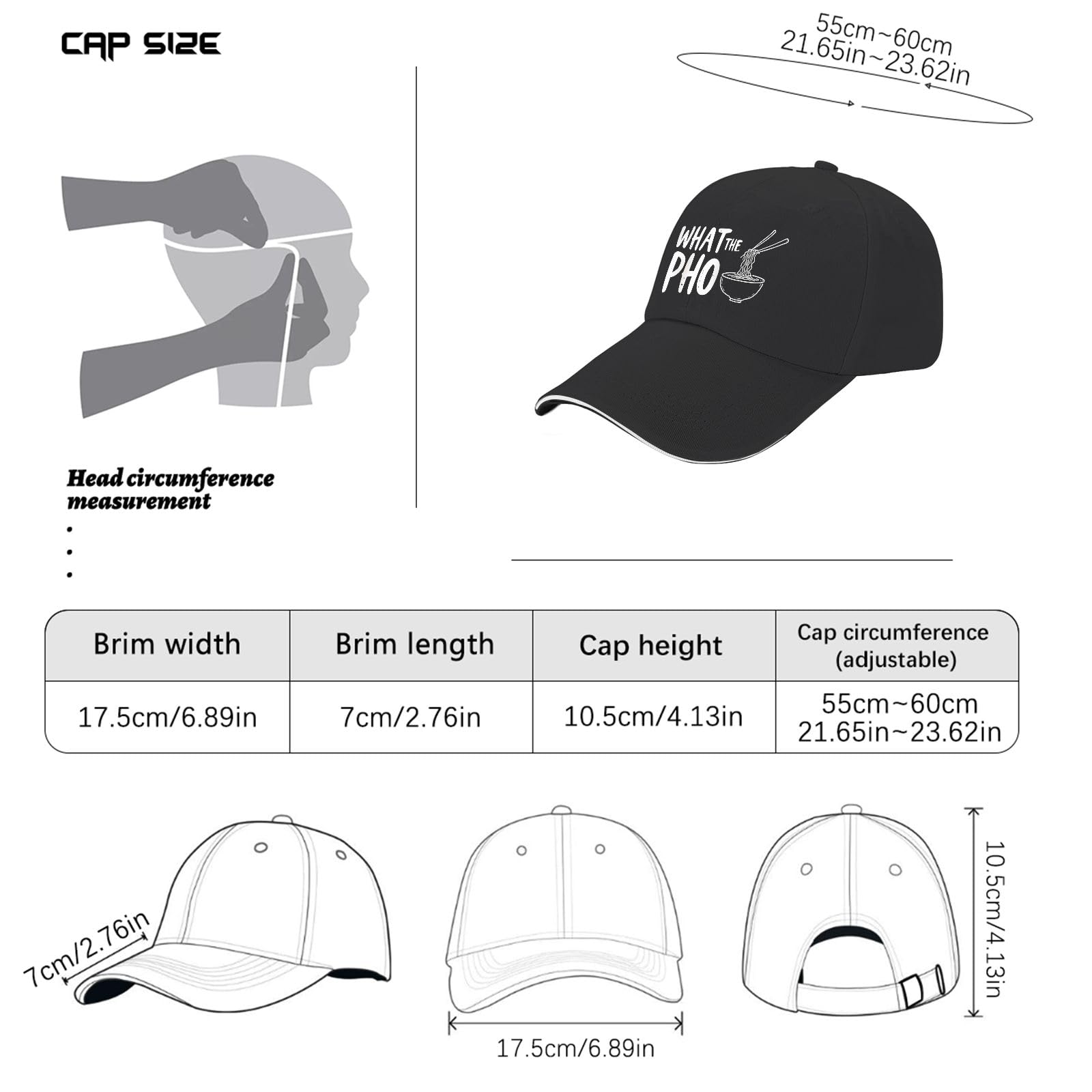 liabiliies What The Pho Hat washed cotton material offers breathable everyday wear