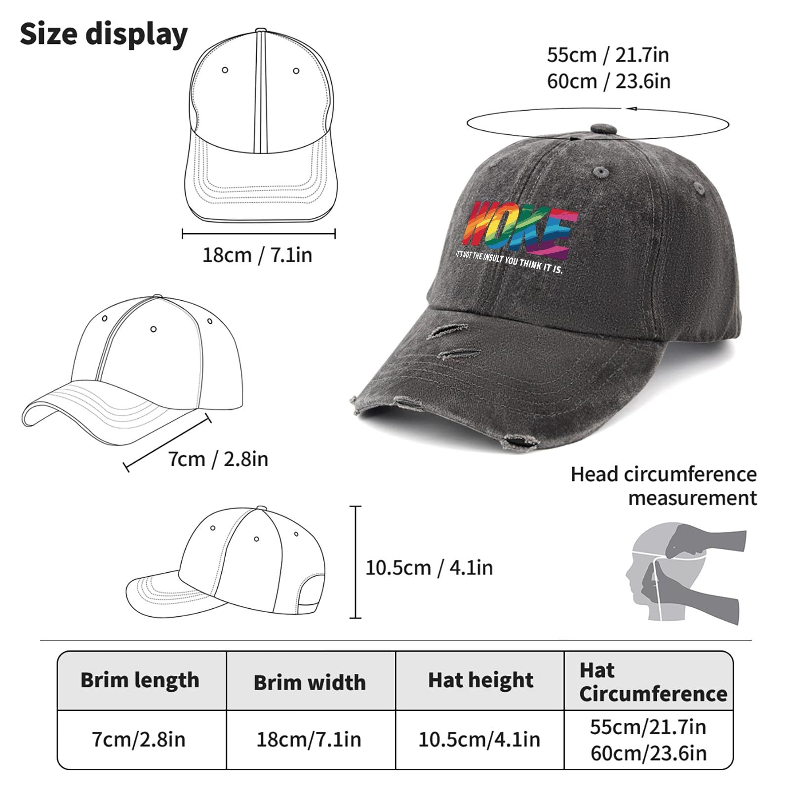 Liabiliies Woke Insult Cap adjustable strap for a custom fit