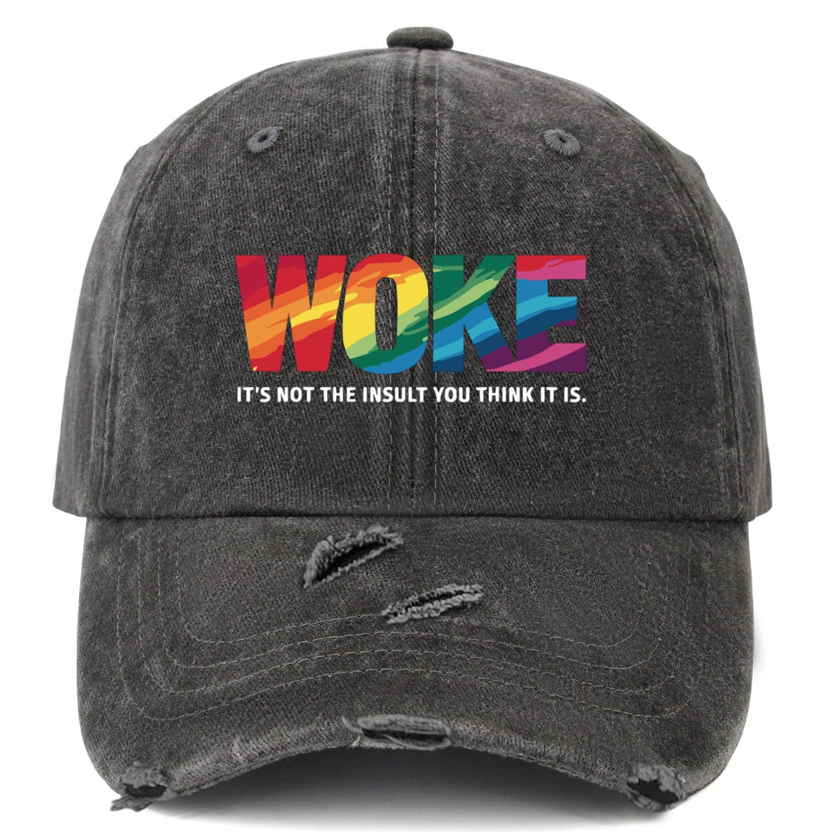 Liabiliies Woke Insult Cap front view enhances casual outfits with a playful vibe