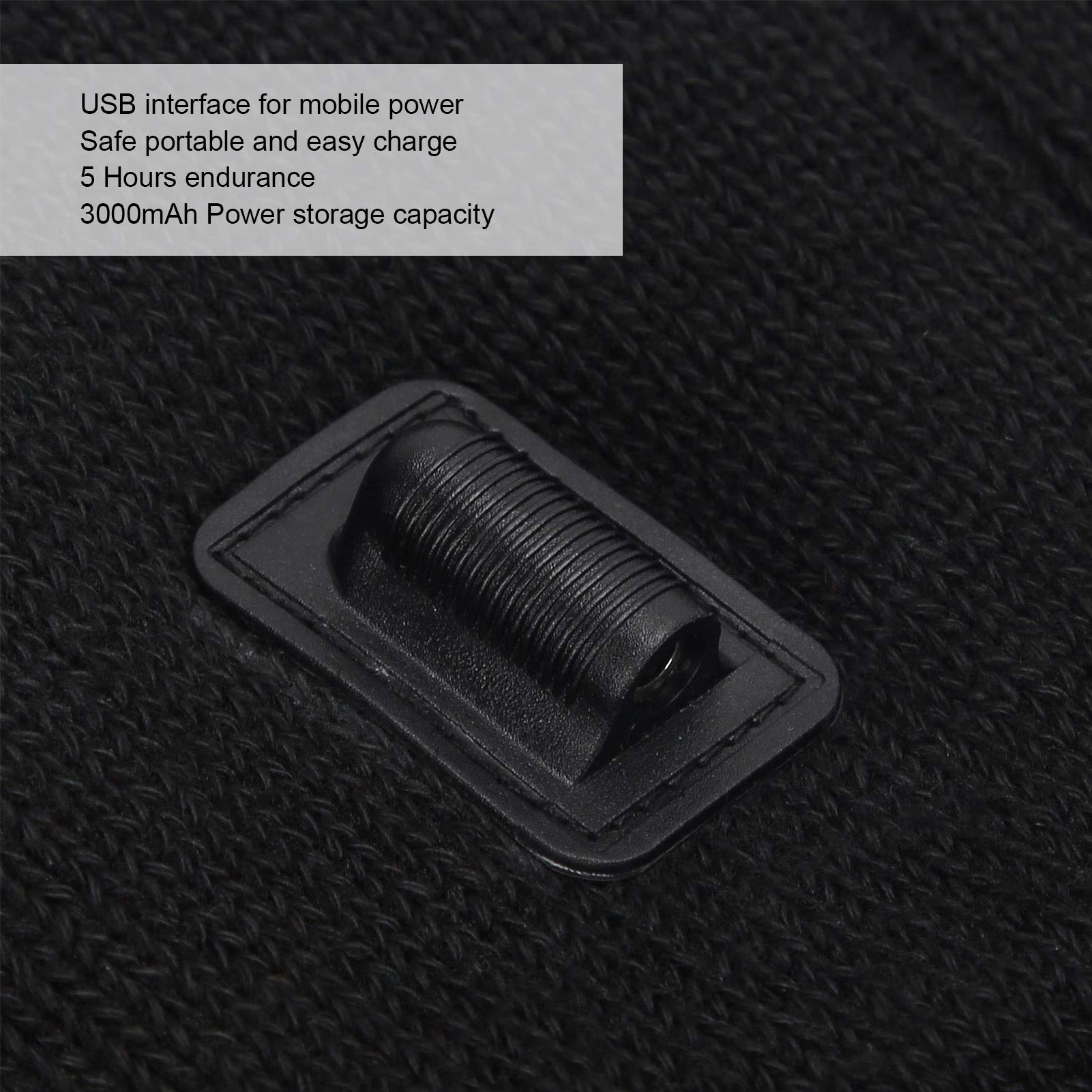LIANGLIDE heated hat green heat setting, stable warmth during activities.