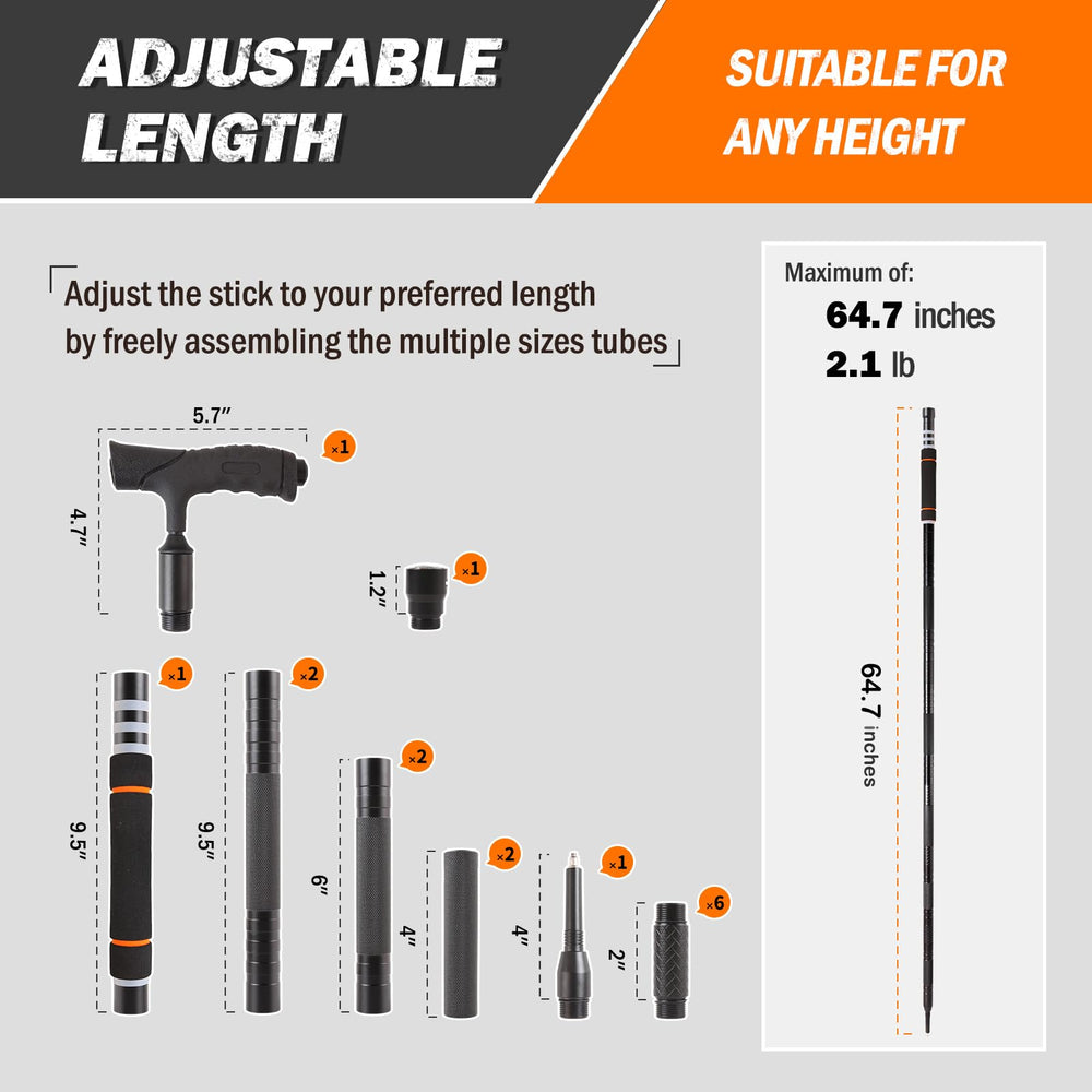 LIANGBAI survival walking stick with multifunctional accessories for outdoor readiness