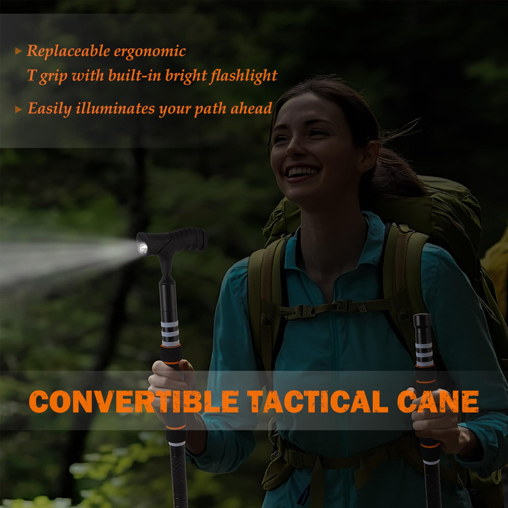 LIANGBAI tactical walking stick locking mechanism ensures reliable height adjustment
