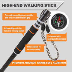 LIANGBAI walking stick non-slip grip with cotton handling for comfort