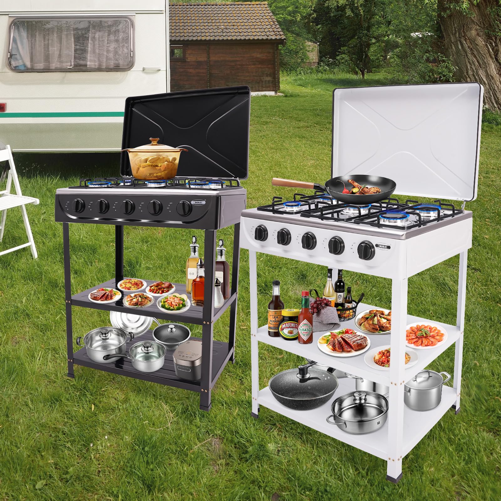 Liaodaza outdoor camping use demonstrating versatile outdoor cooking setup.
