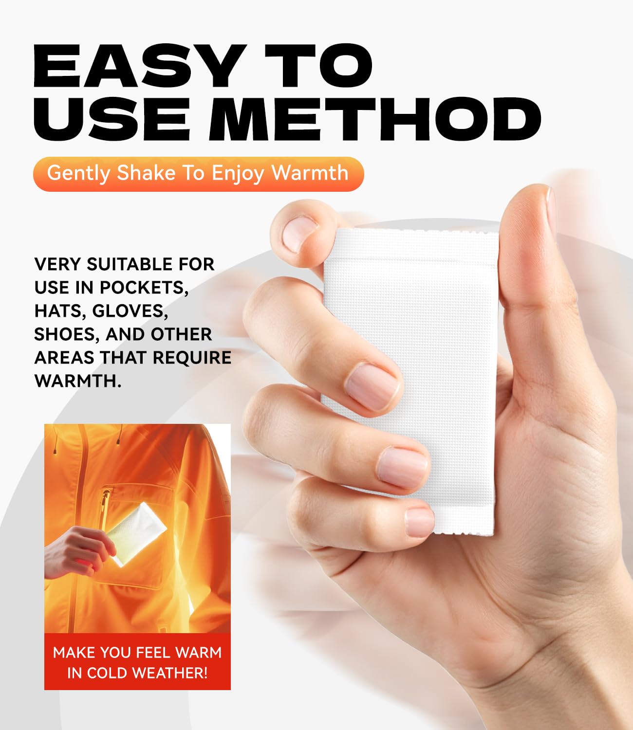 LIBERFEEL hand warmers air-activated design delivers instant warmth