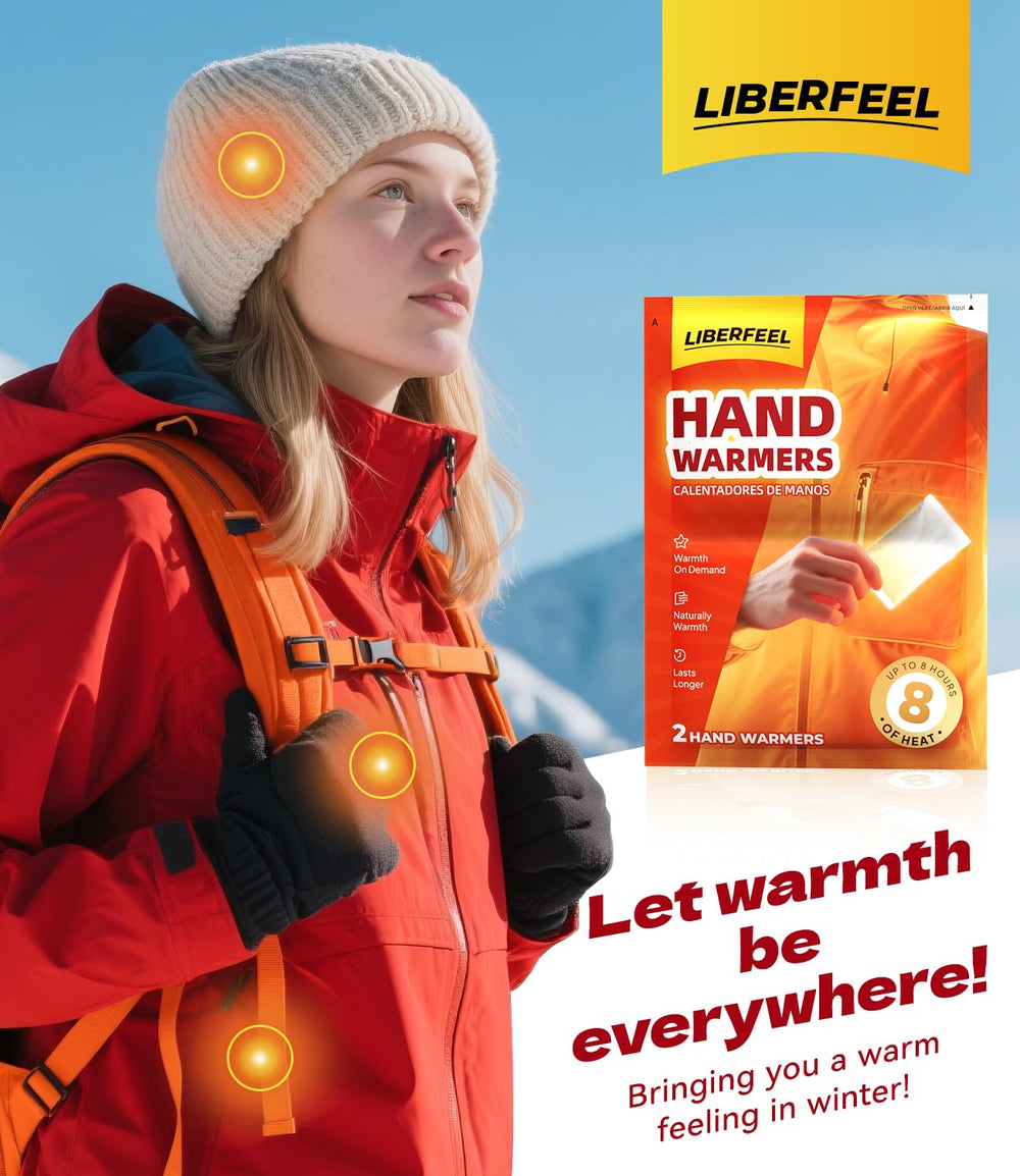 LIBERFEEL hand warmers individual packets for portable warmth on the go