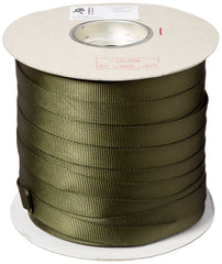 Liberty Mountain Cypher olive drab tube web 1in x 300ft for secure outdoor tie-downs