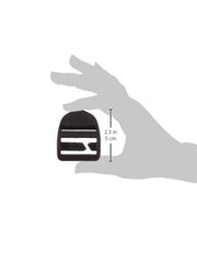 Liberty Mountain tension lock with slotted-bar design enables backpack pouch attachment.