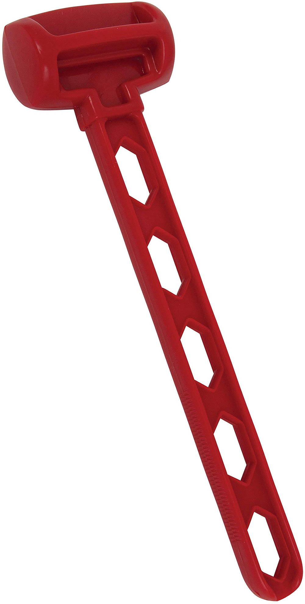 Liberty Mountain tent peg mallet puller in action, easing stake removal and driving