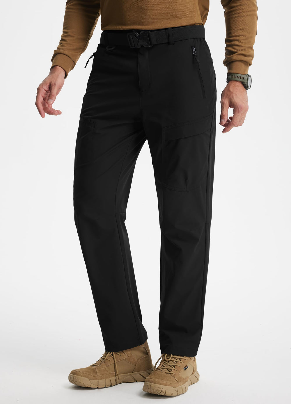 Libin men's cargo work pants back pockets for secure storage