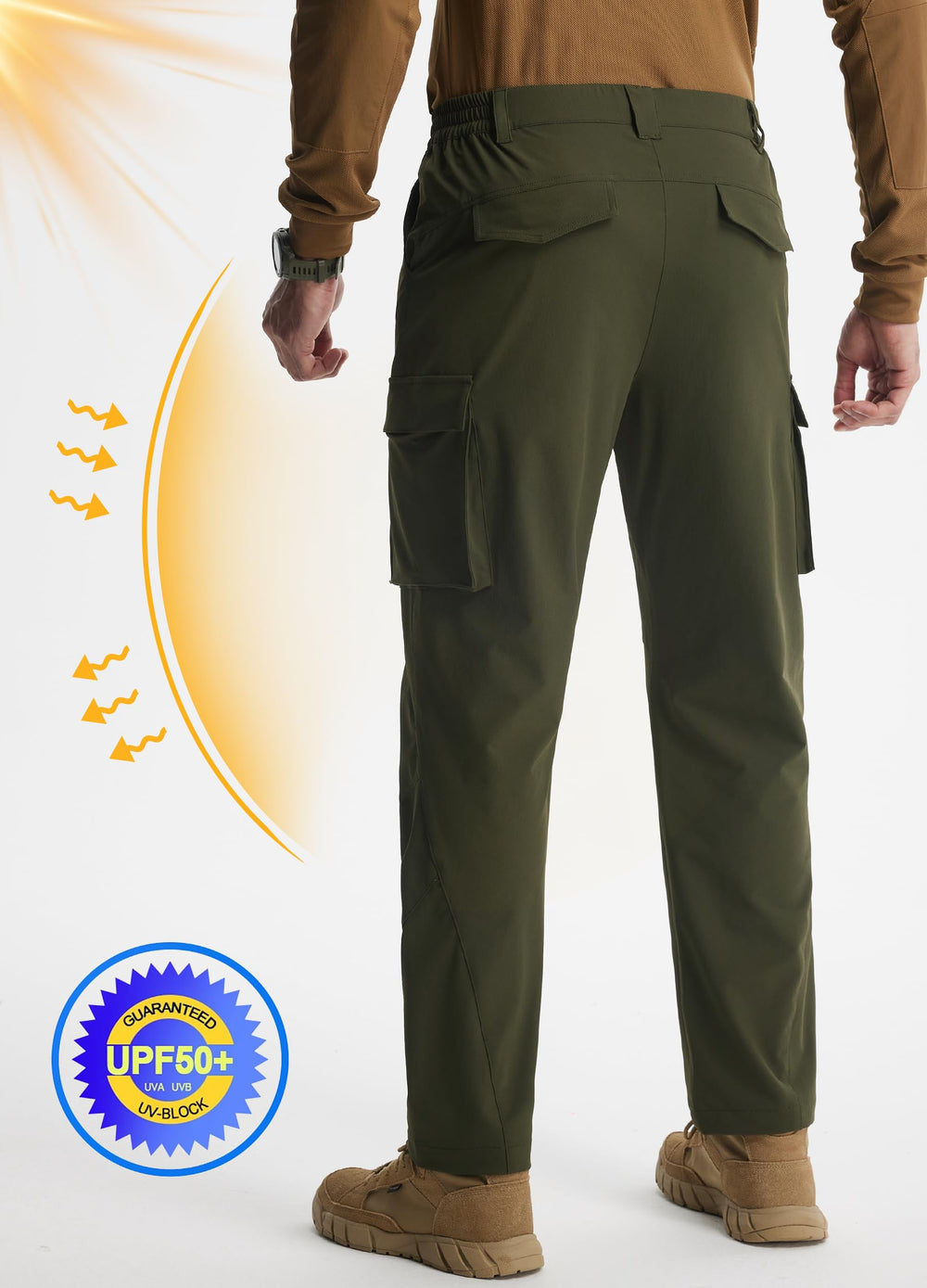Libin hiking pants featuring 3D knee tailoring for full range of motion.