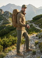 Libin pants feature 3D knee tailoring to enhance movement during climbs and hikes.