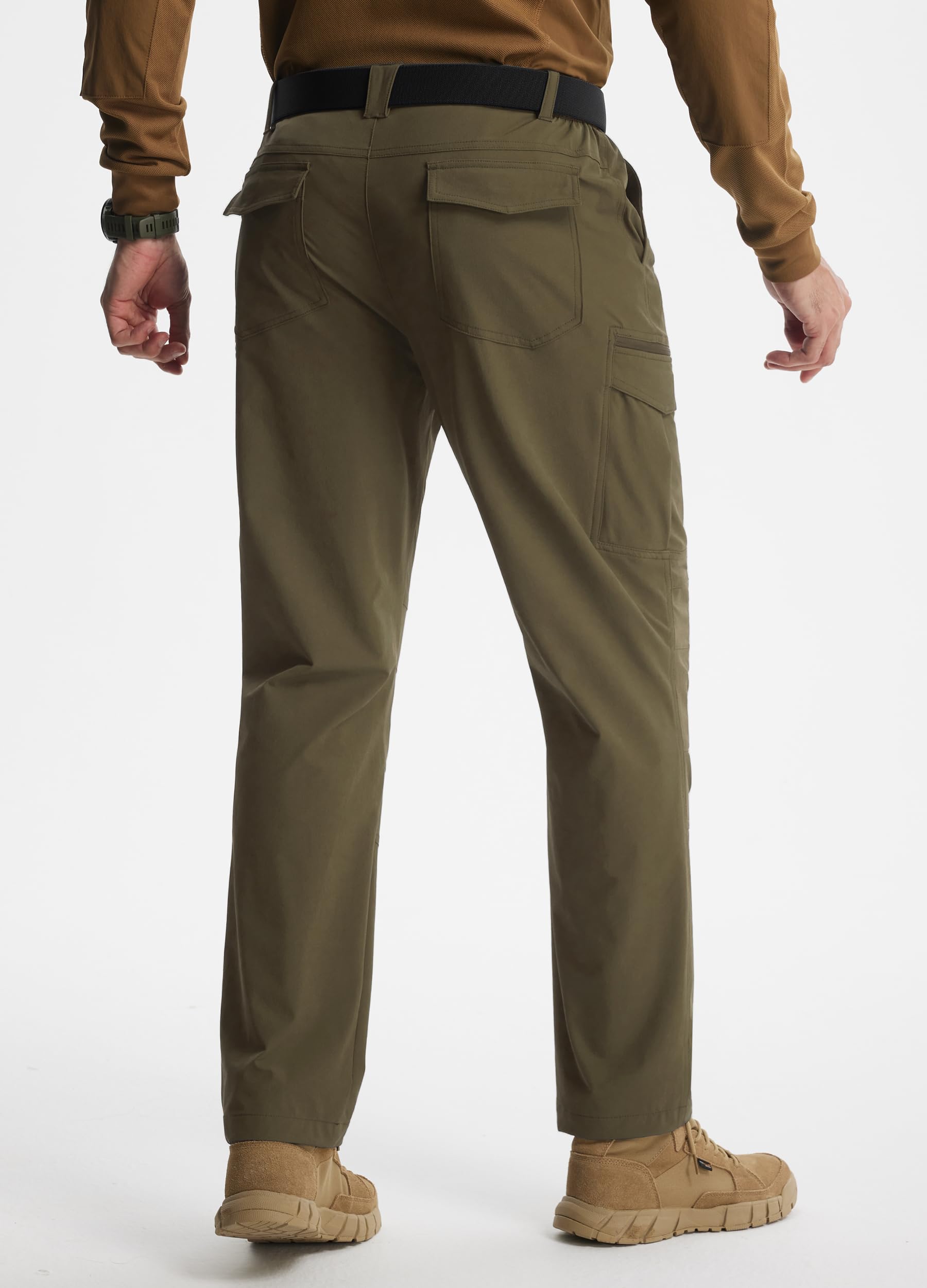 Libin men's hiking pants side pocket view demonstrates secure storage on outdoor adventures.