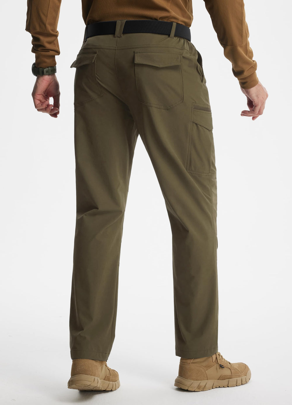 Libin men's hiking pants side pocket view demonstrates secure storage on outdoor adventures.
