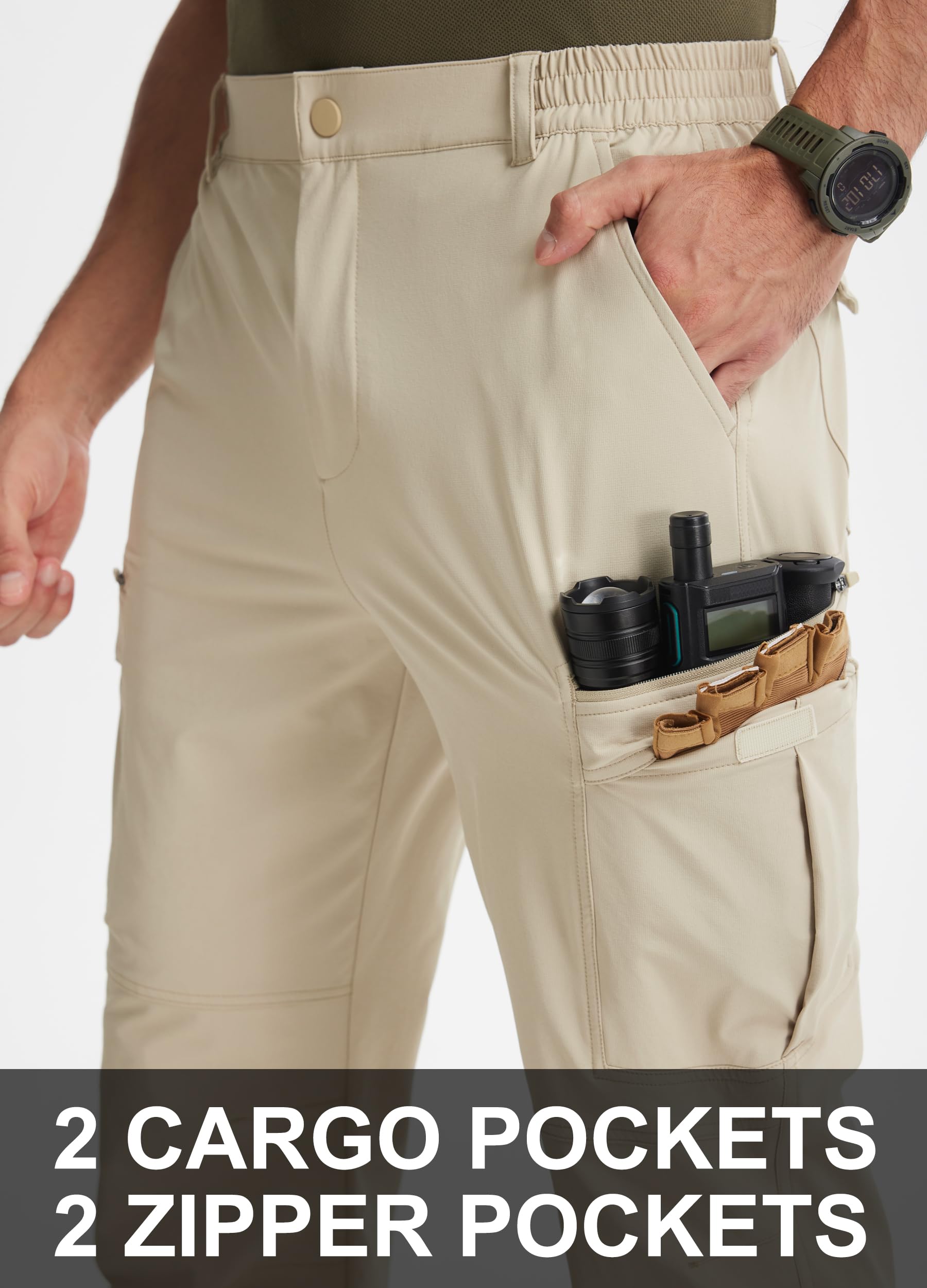 Libin hiking pants back cargo pockets securely store small items