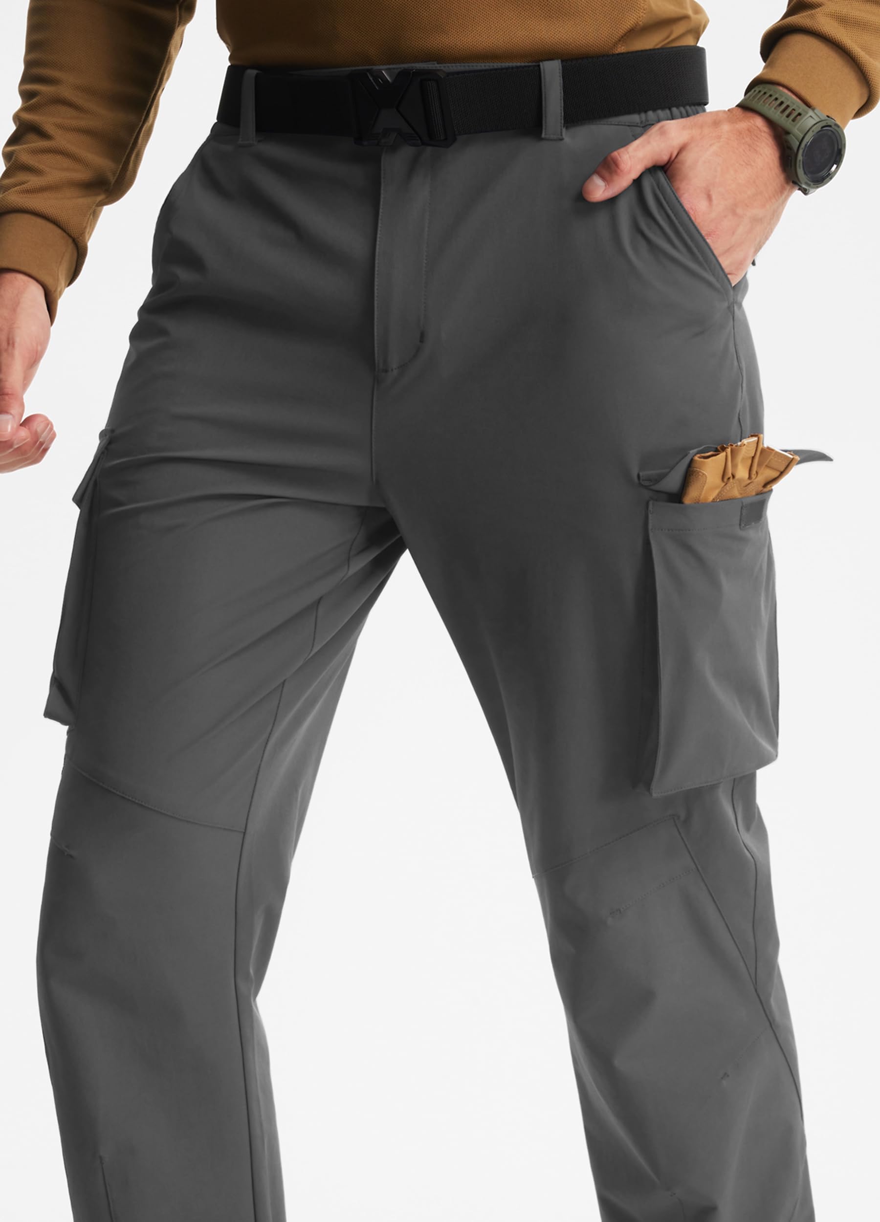 Libin hiking pants showing cargo pockets for tools and maps.