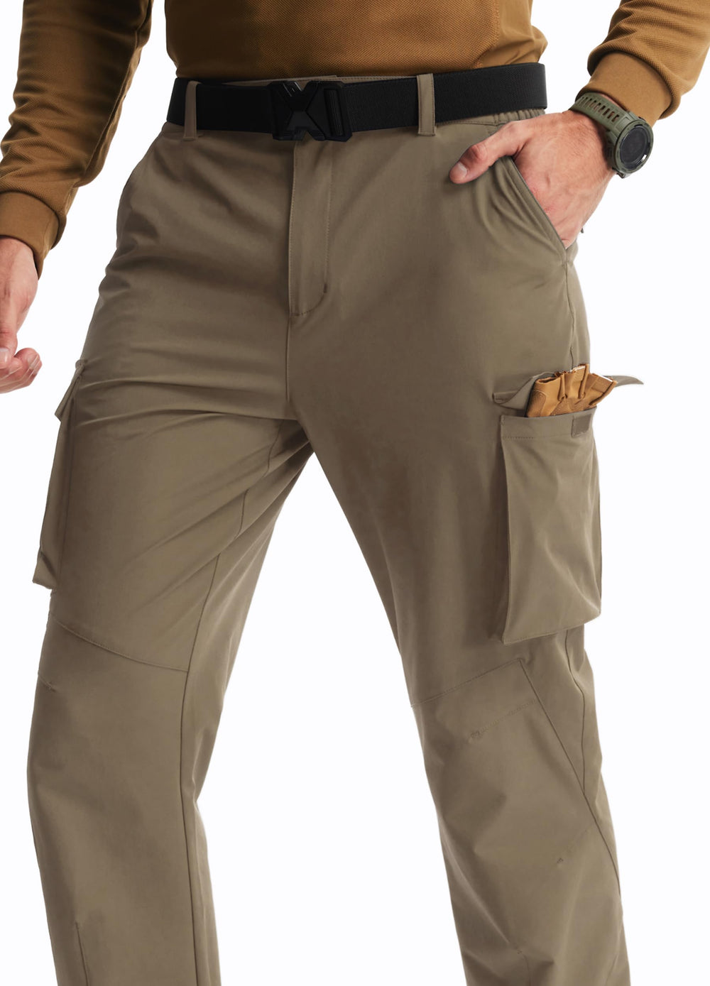 Libin men's hiking pants cargo pockets reveal rugged storage for tools and maps.