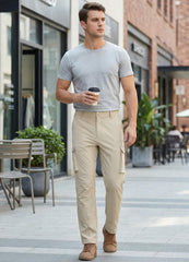 Libin men's hiking pants featuring elastic waistband for a comfortable, adjustable fit.