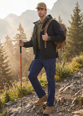 Libin men's hiking pants elastic waistband for comfortable adjustable fit during hikes