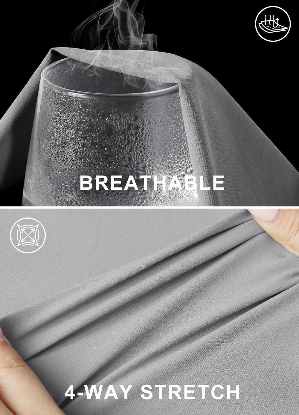Libin men's hiking pants elastic waistband and loops for flexible fit