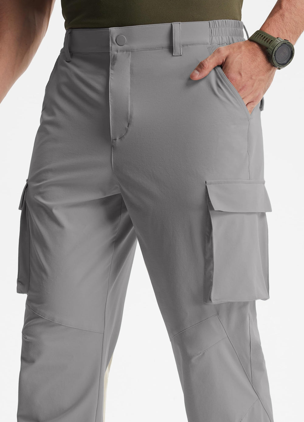 Libin men's hiking pants front pocket layout for secure phone and keys