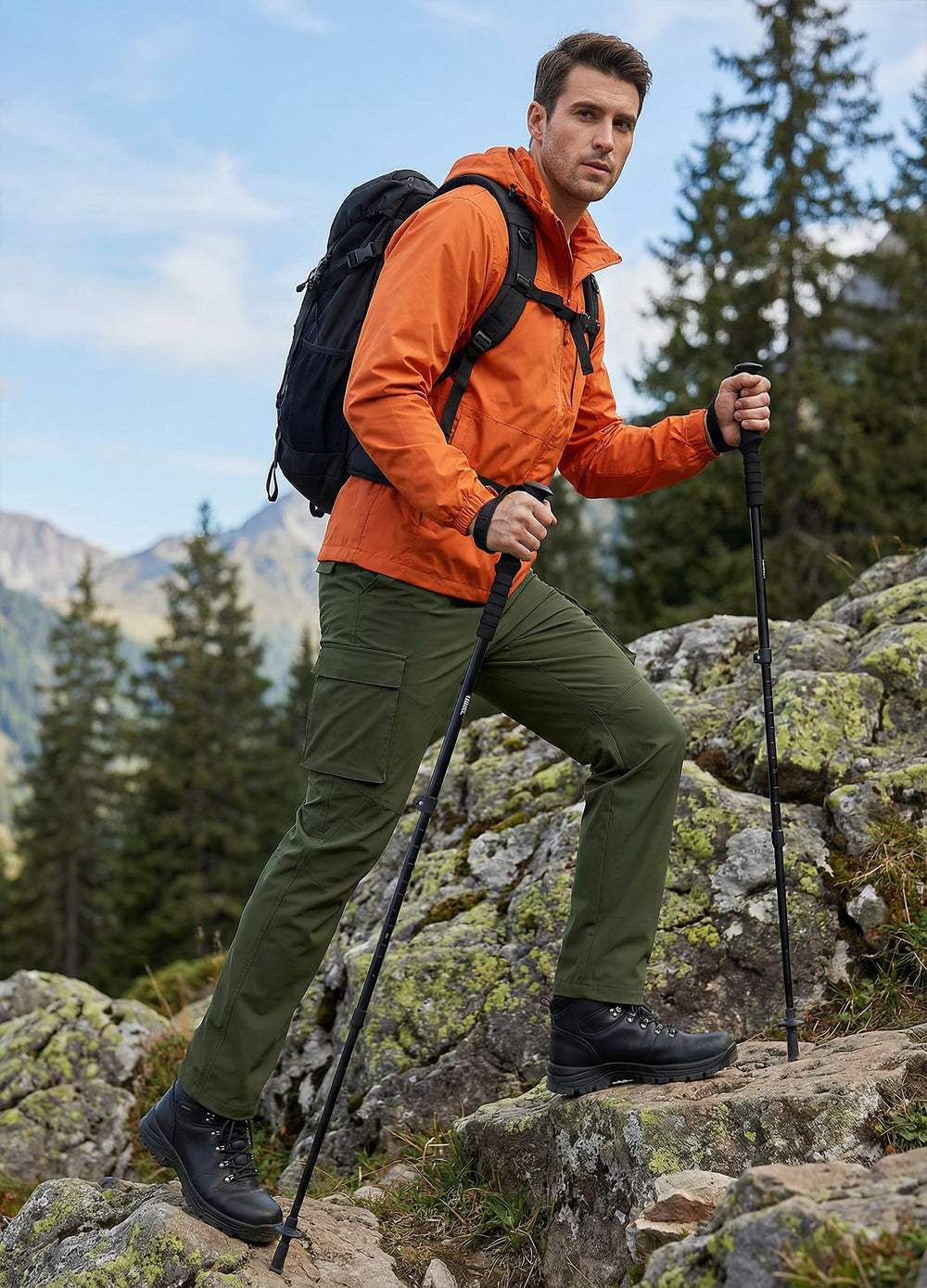 Libin pants feature 3D knee tailoring for unrestricted movement on rugged terrain.