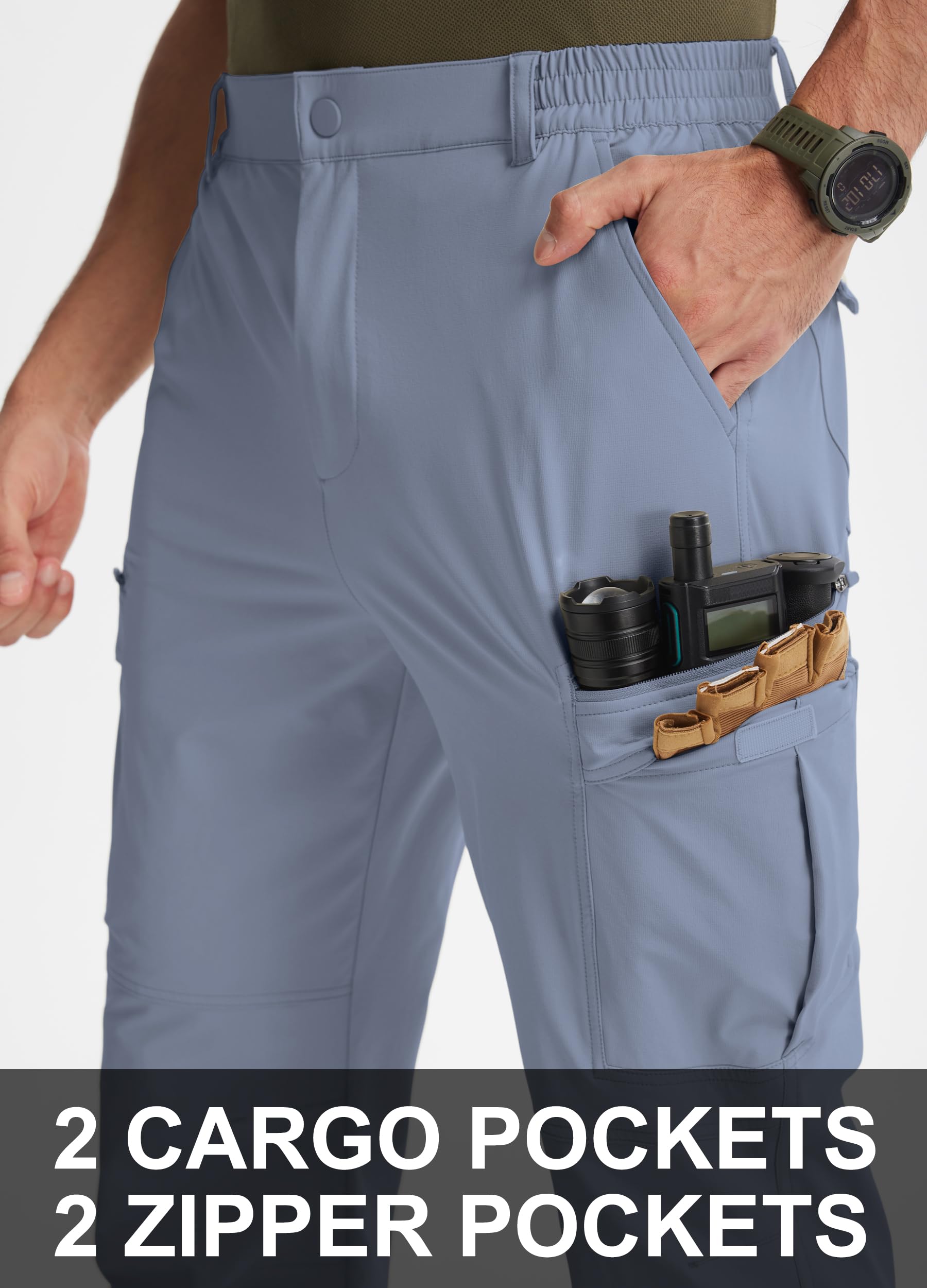 Libin quick-dry fabric aids moisture management during hikes.