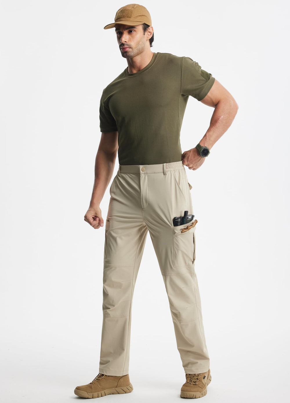 Libin men's hiking pants water-resistant breathable fabric stays comfortable outdoors.