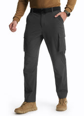 Libin men's hiking pants show water-resistant fabric ideal for outdoor adventures.
