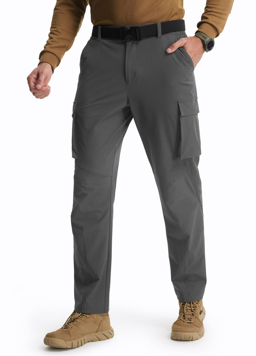 Libin men's hiking pants water-resistant nylon fabric for quick-dry comfort.