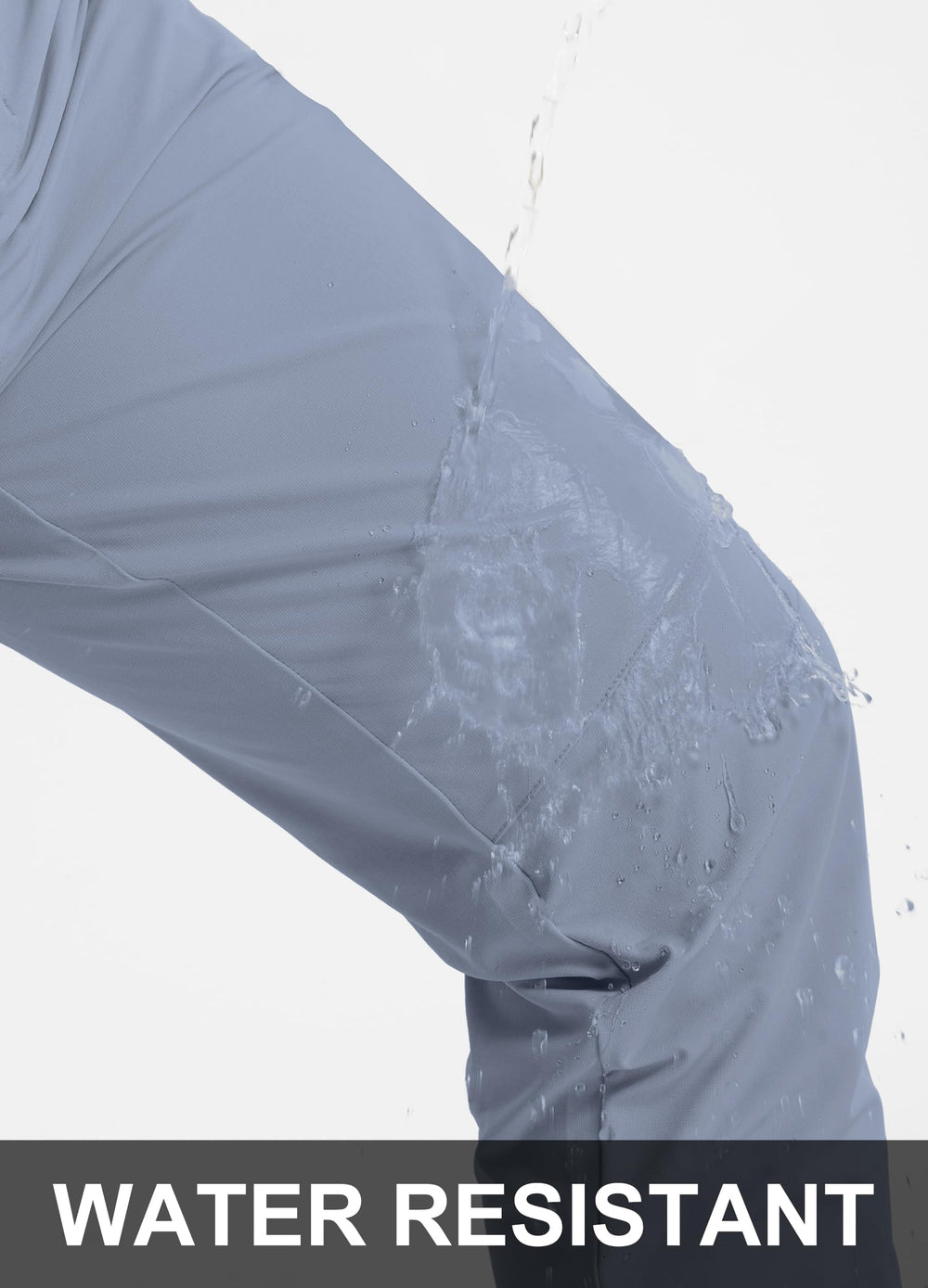 Libin hiking pants are water resistant and quick-dry for wet-weather hikes