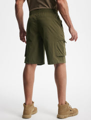 Libin men's quick dry shorts army green side pocket highlights secure storage during travel.