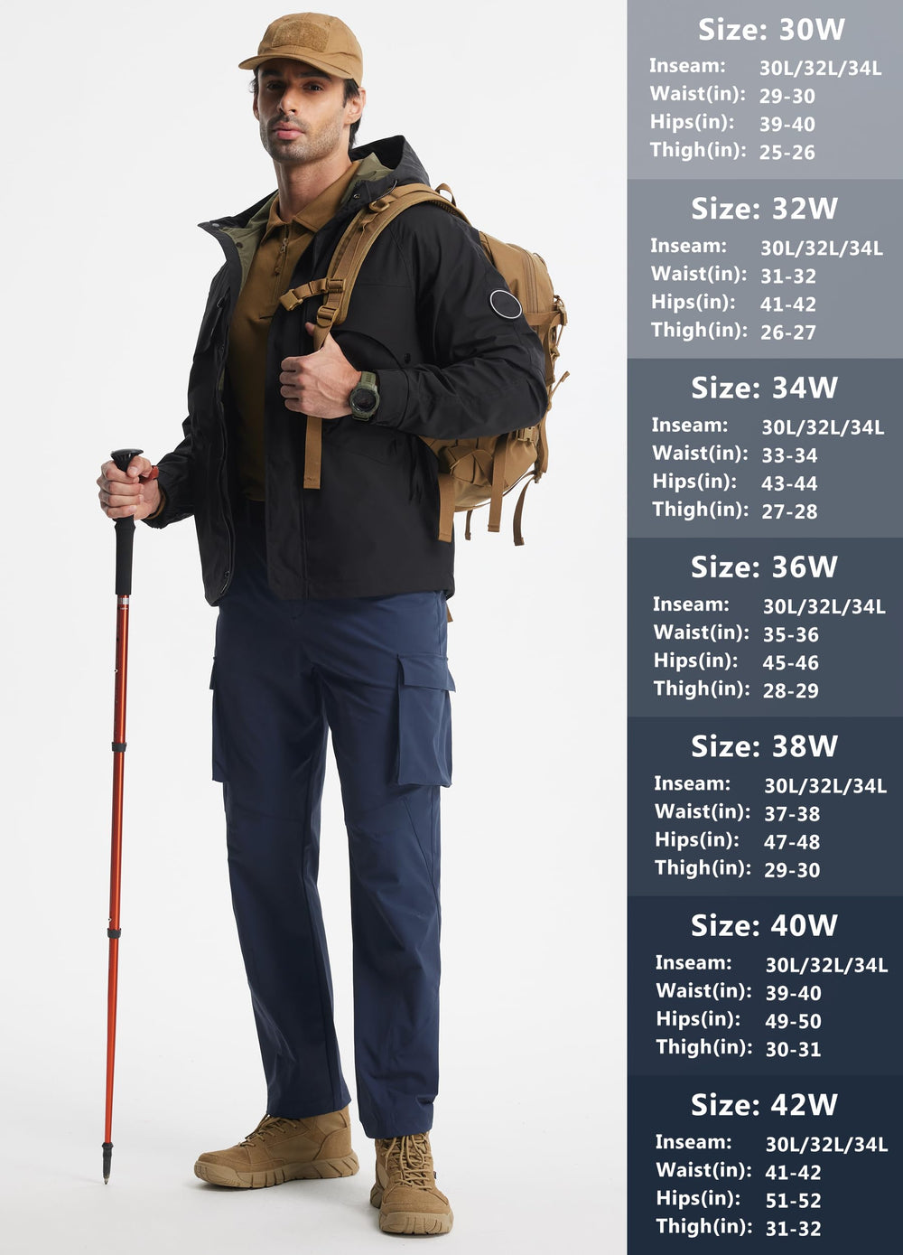 Libin navy blue hiking pants suitable for camping and running