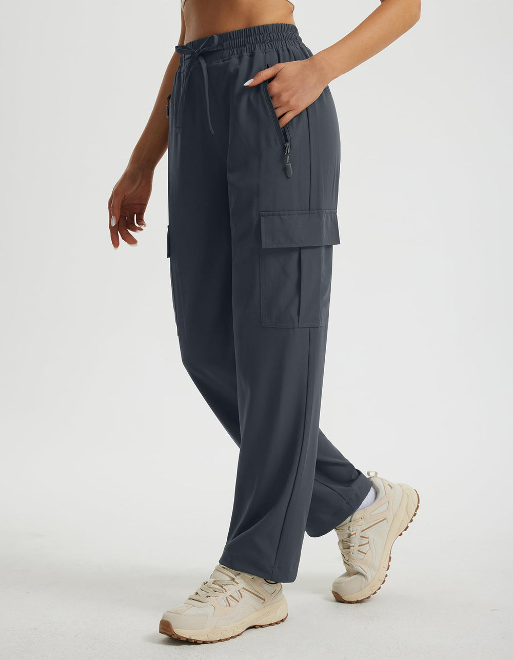 Libin 31in inseam cargo pants hem adjustment for flexible fits.