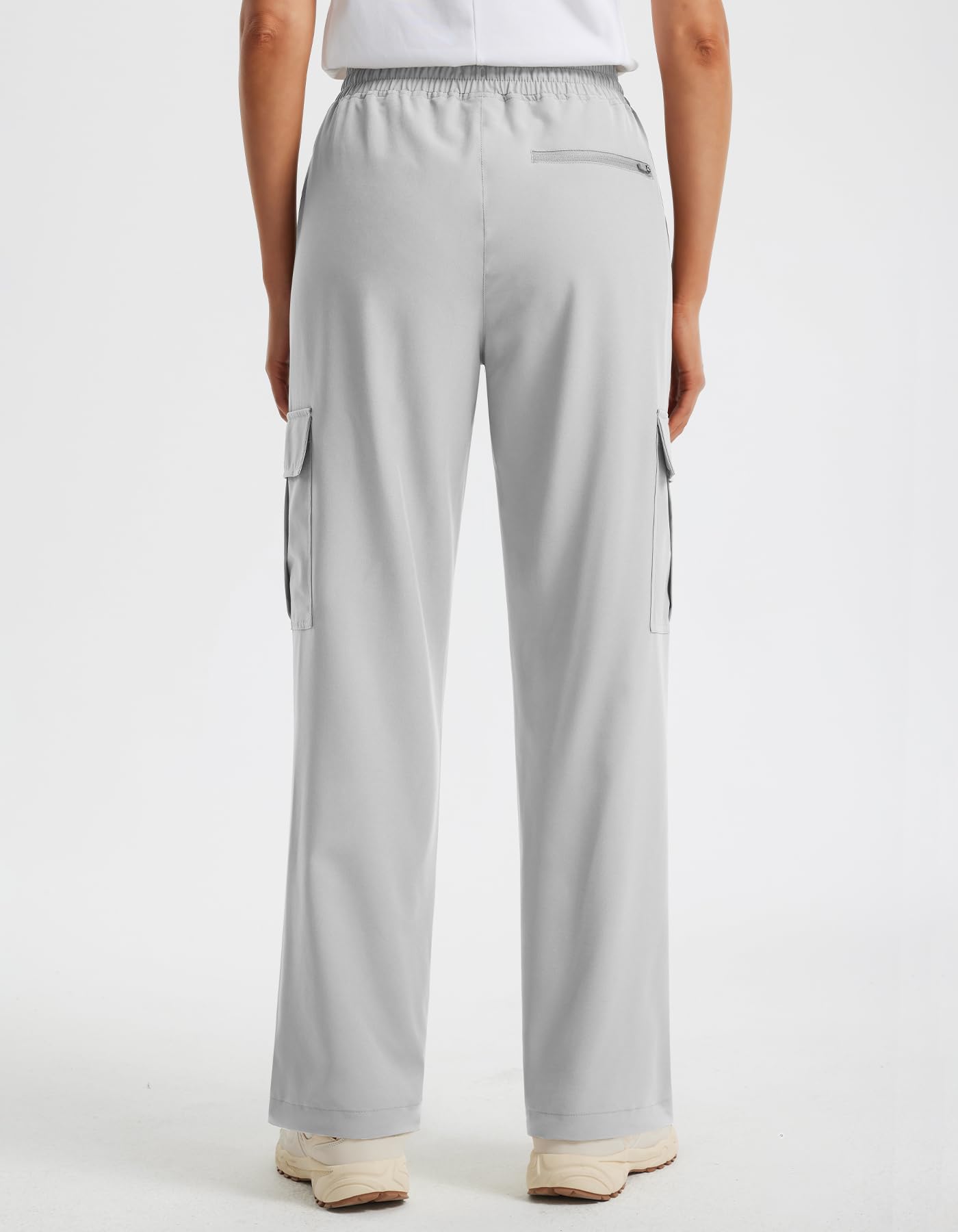 Libin women's cargo hiking pants with UPF 50+ sun protection during sunny hikes.
