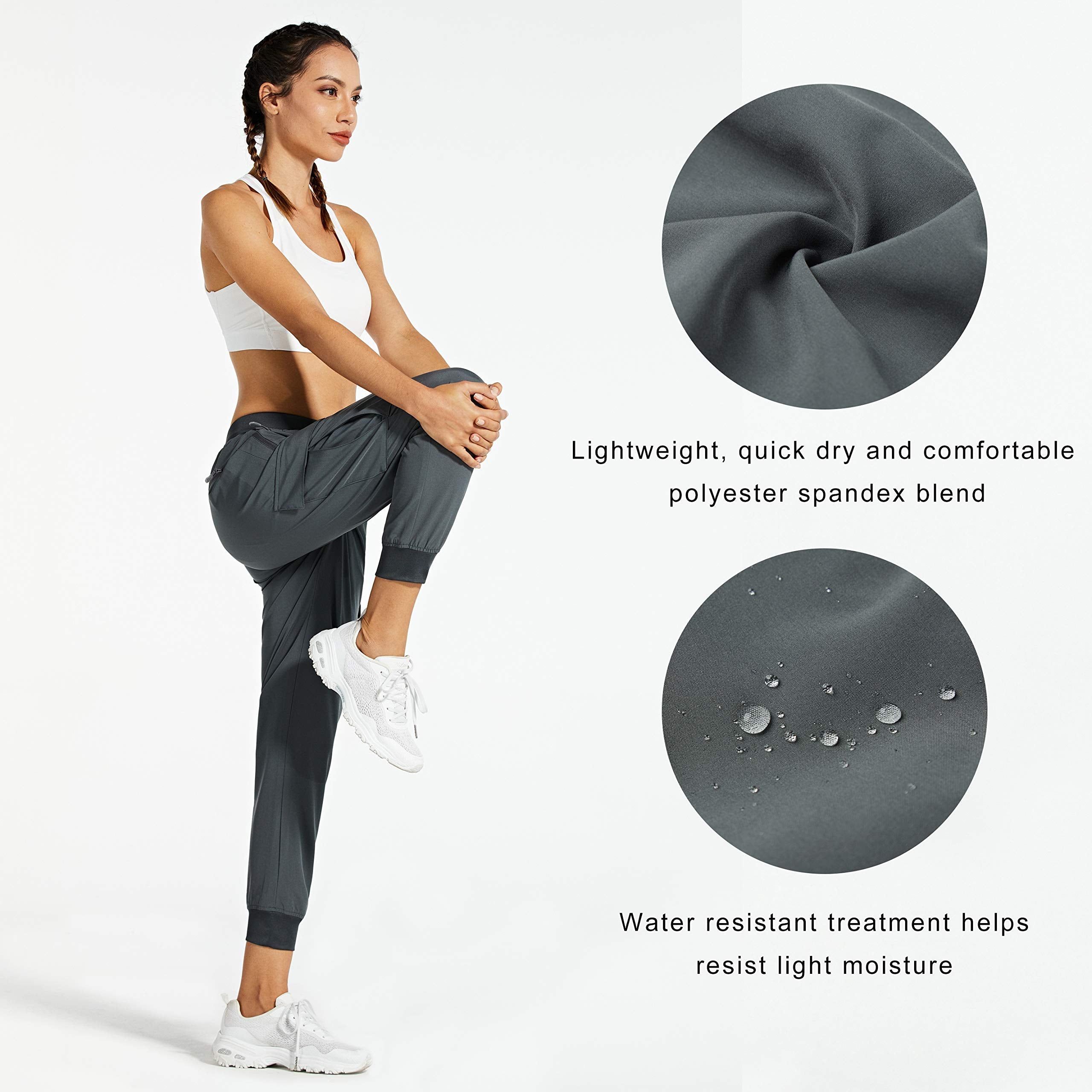 Libin women's cargo joggers waistband with drawstring for adjustable fit