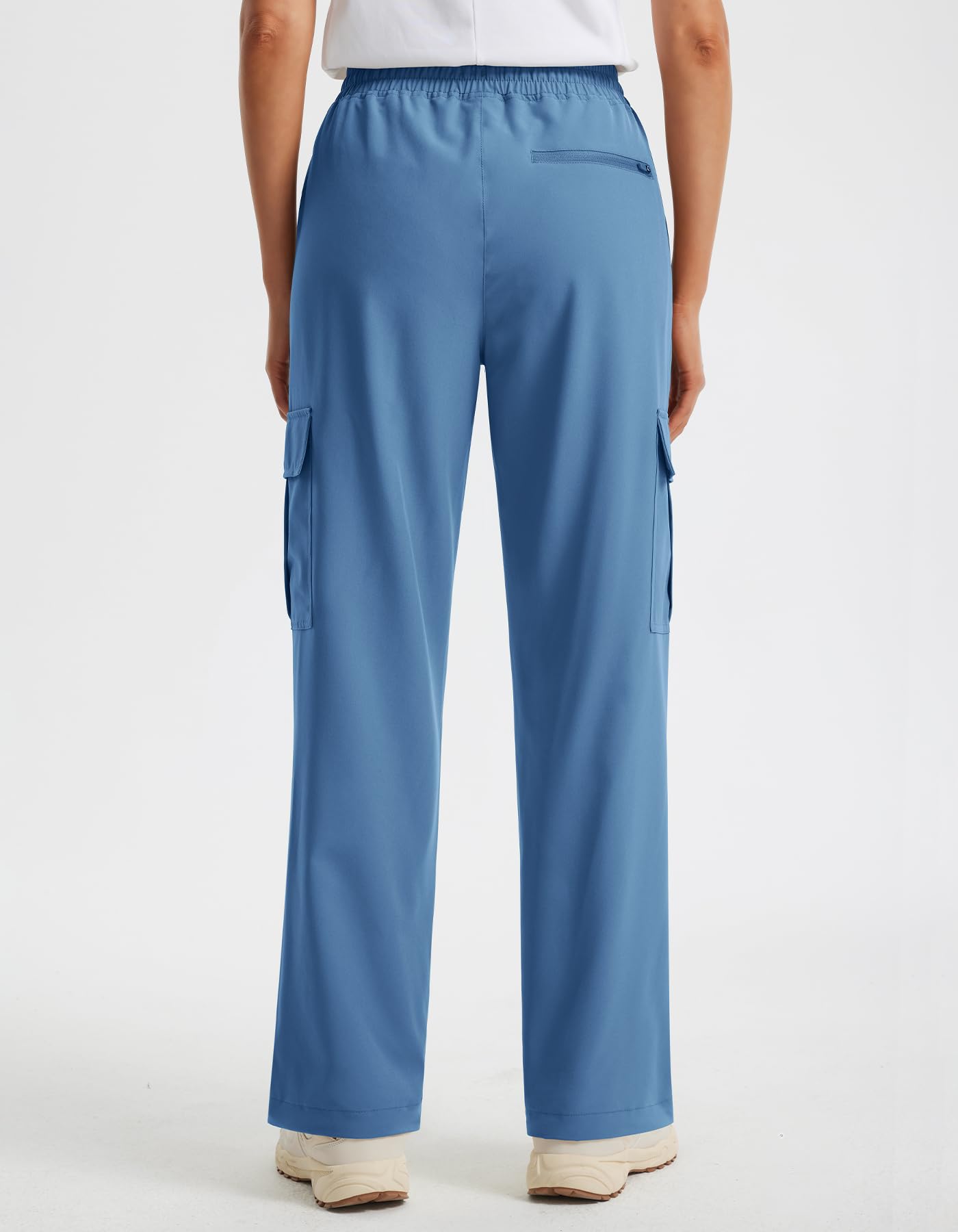 Libin women's hiking cargo pants front with zip pockets for essentials
