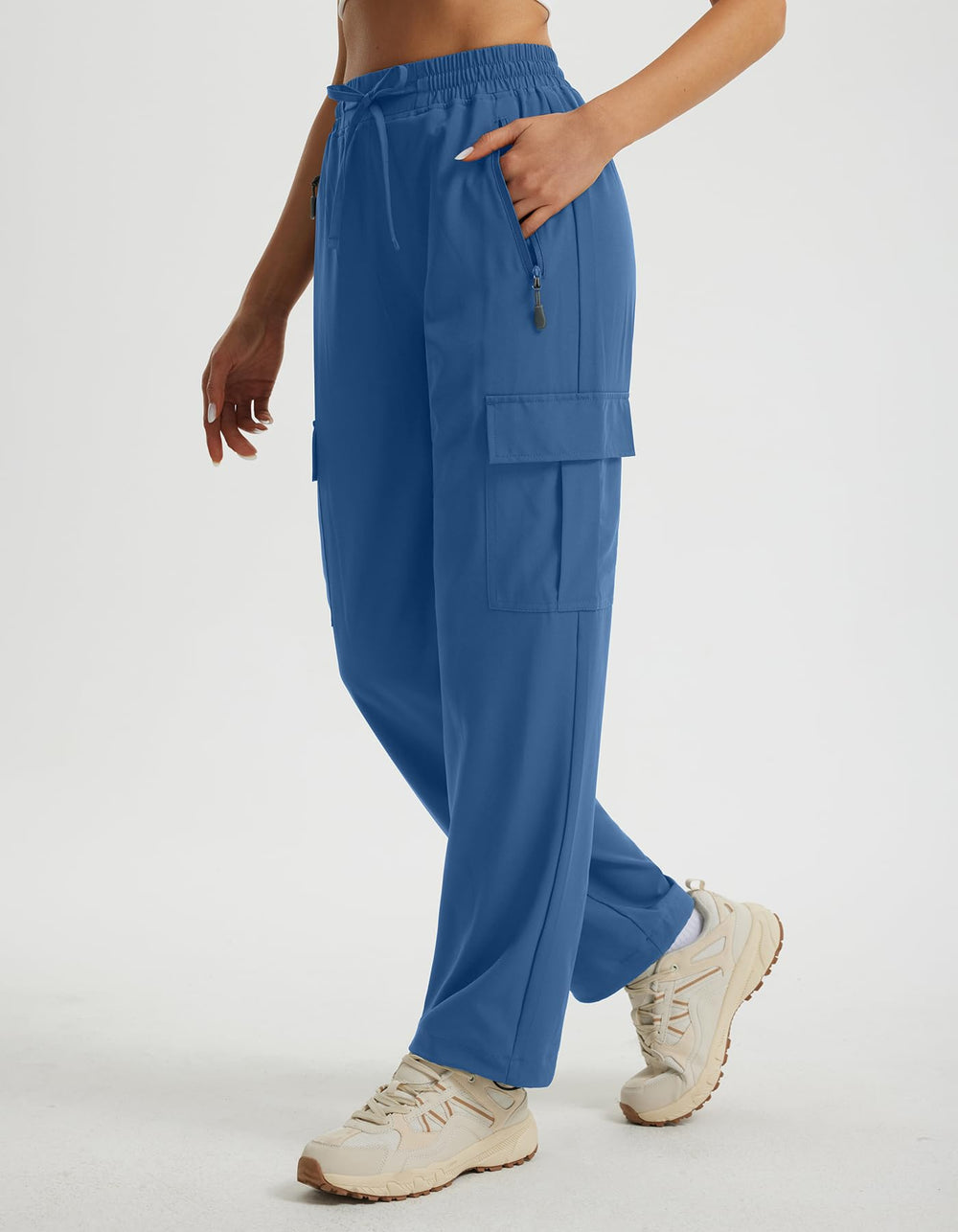 Libin women's hiking cargo pants hem with adjustable drawcord for versatility