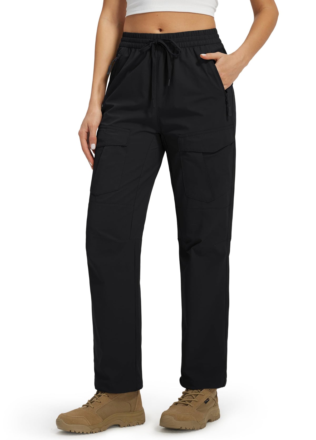 Libin women's hiking pants front view shows quick-dry fabric for outdoor wear