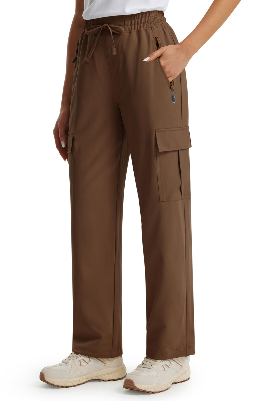 Libin Women's Hiking Pants front view showing cargo pockets for outdoor adventures