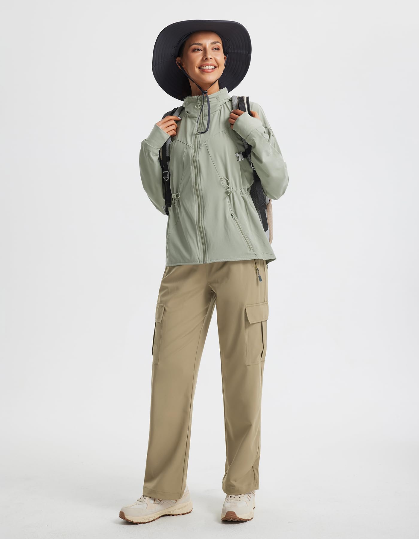 Libin women's hiking pants full outfit view for versatile outdoor or gym wear