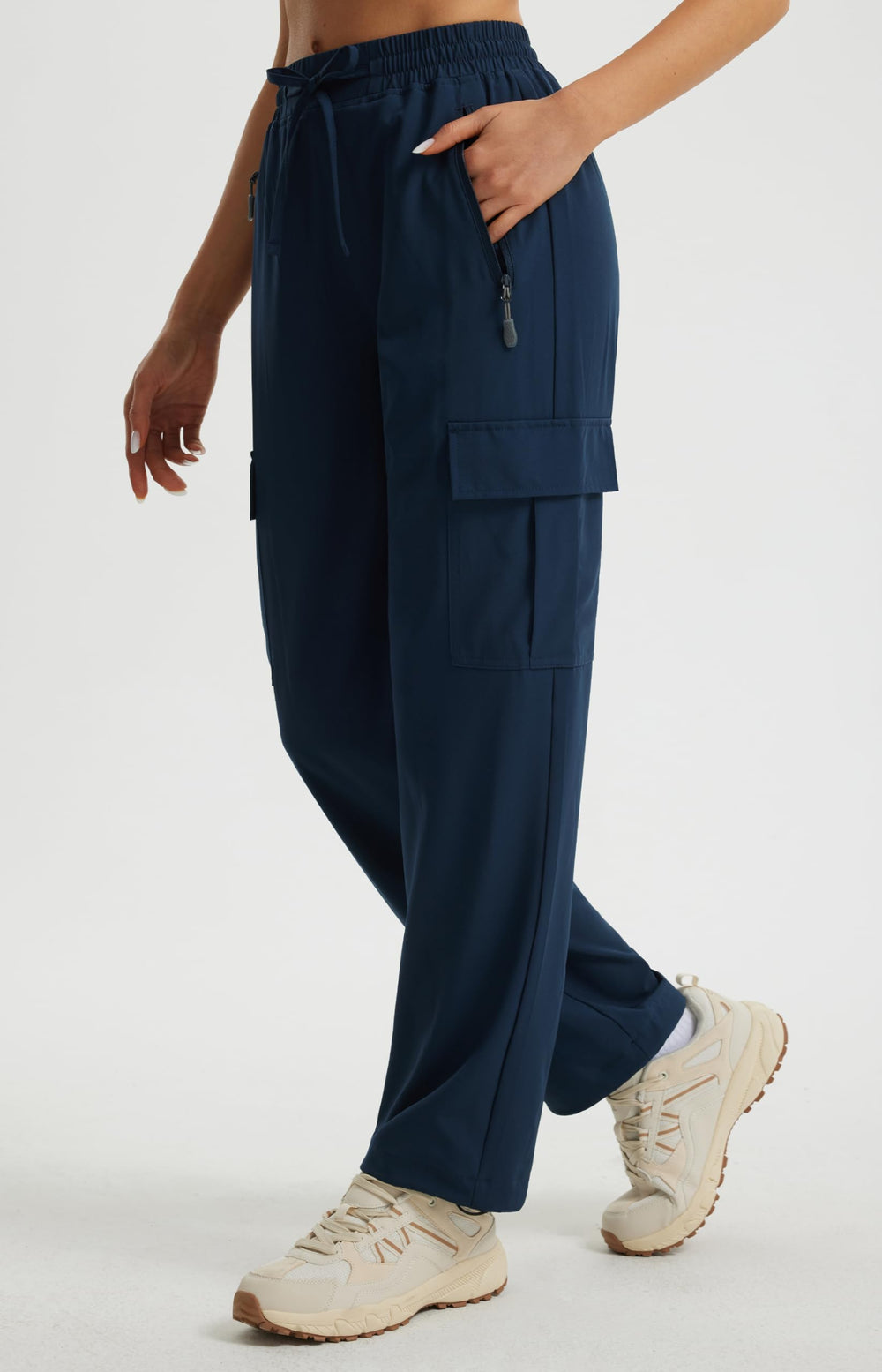 Libin women's hiking pants navy quick-dry fabric keeps you cool and comfortable.