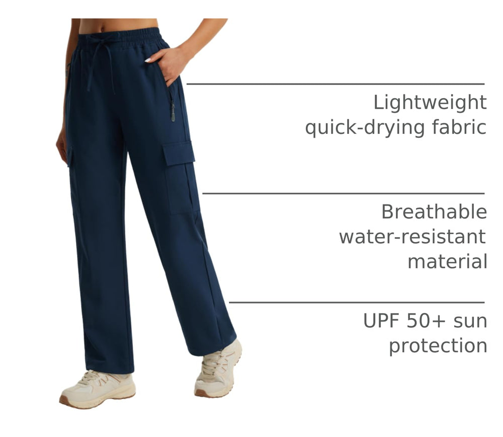 Libin women's hiking pants navy UPF 50+ sun protection for sunny days.