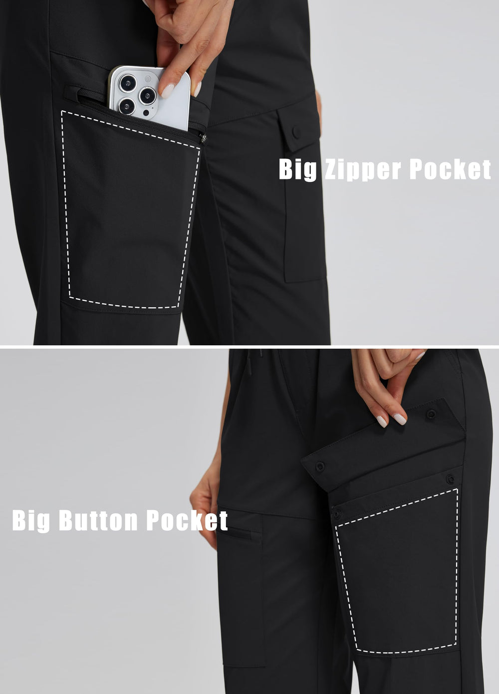 Libin hiking pants UPF50+ protection guards skin under sun.