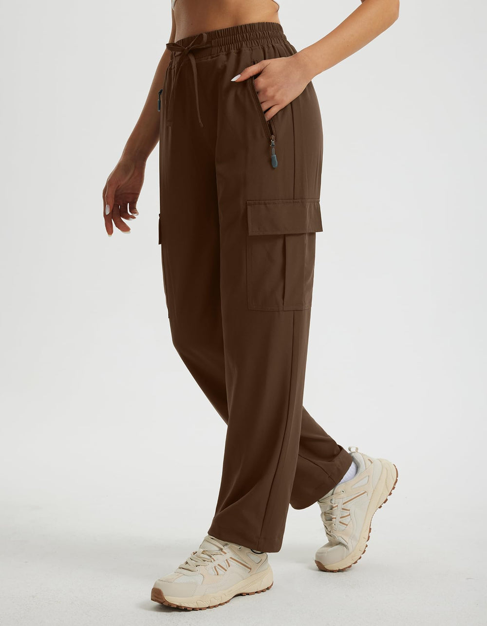Libin women's hiking pants waist with drawstring for adjustable comfort