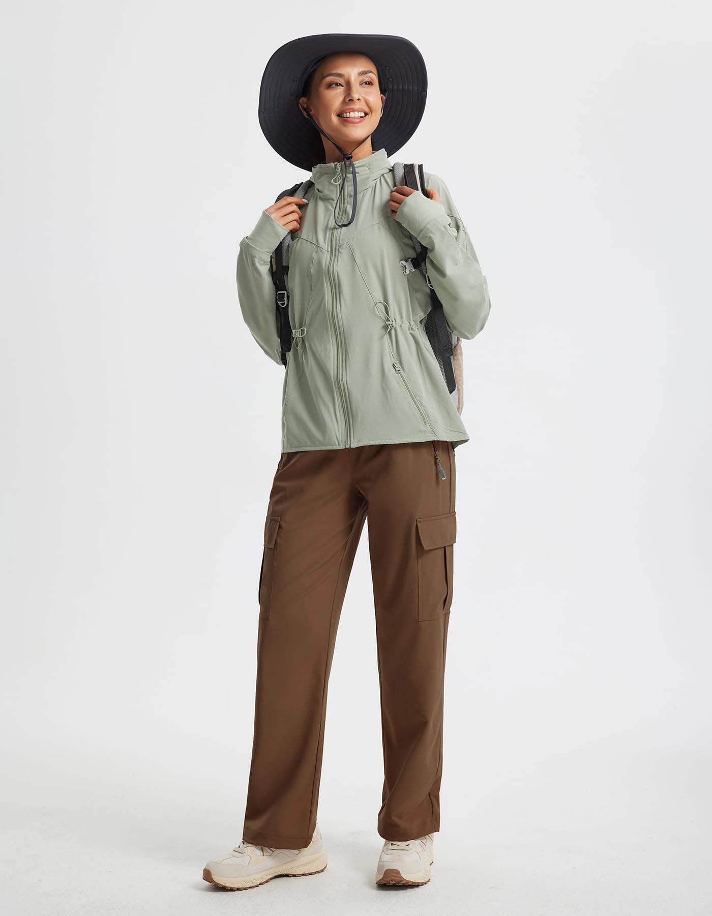 Libin Women's Hiking Pants water-resistant fabric handles light rain